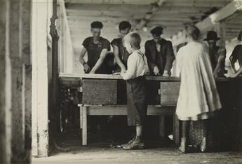 LEWIS W. HINE (1874-1940) A group of 4 photographs depicting child laborers.